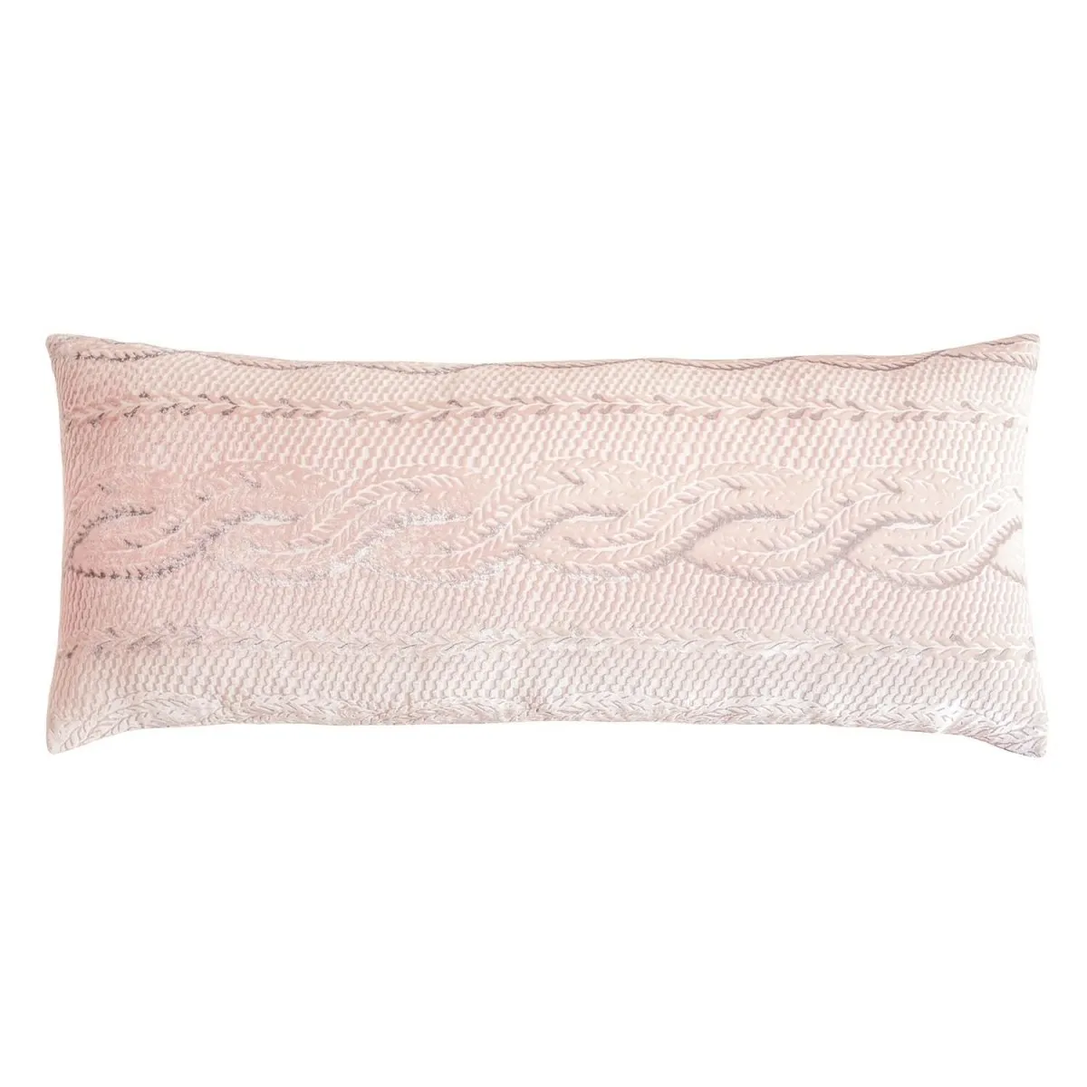 Blush Cable Knit Decorative Pillows by Kevin O'Brien Studio