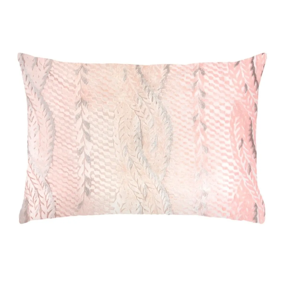 Blush Cable Knit Decorative Pillows by Kevin O'Brien Studio