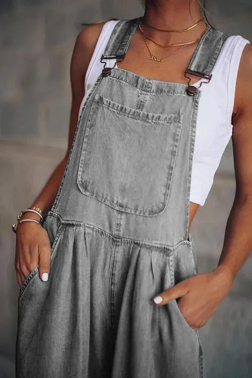 Boho Oversize Denim Overalls