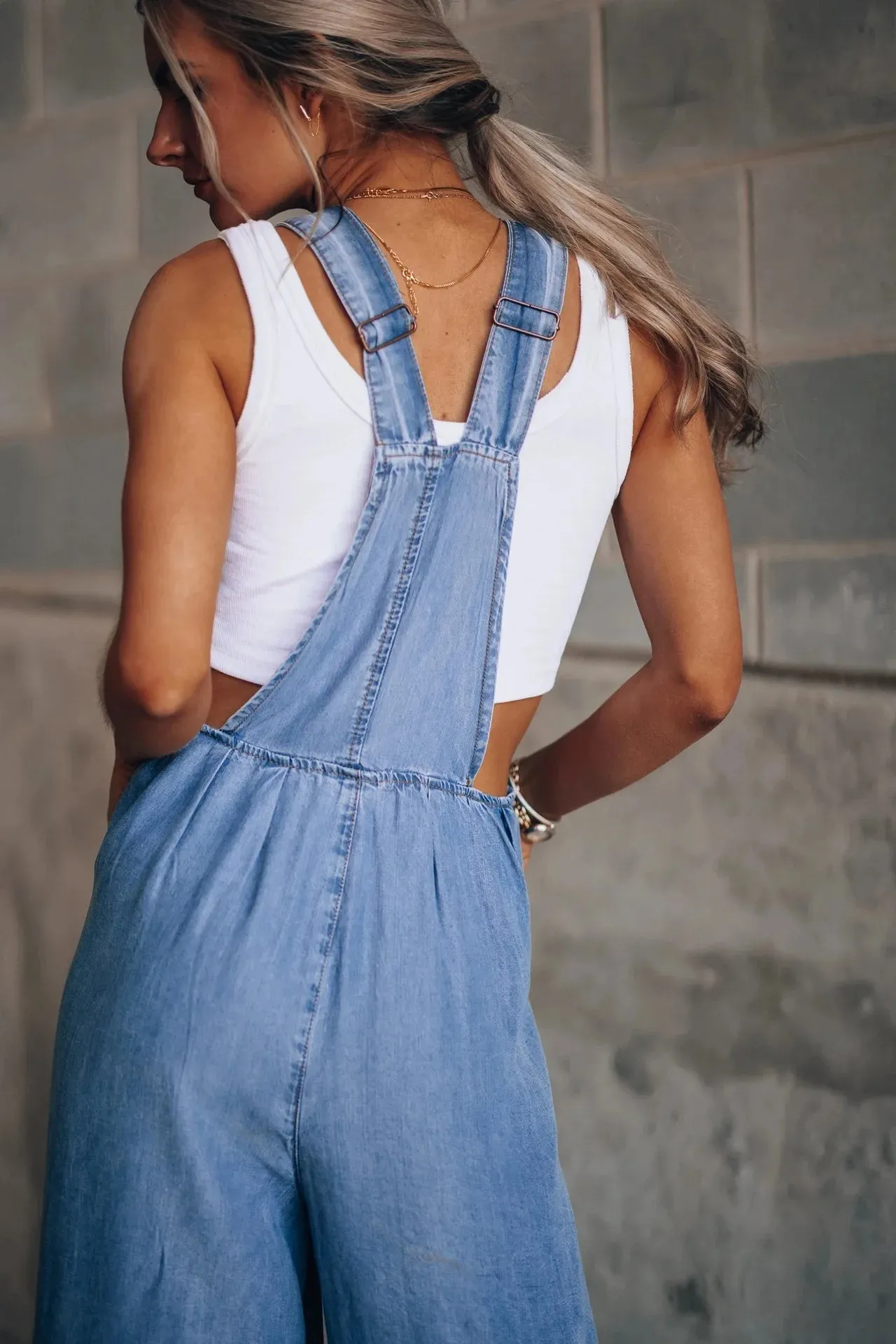 Boho Oversize Denim Overalls