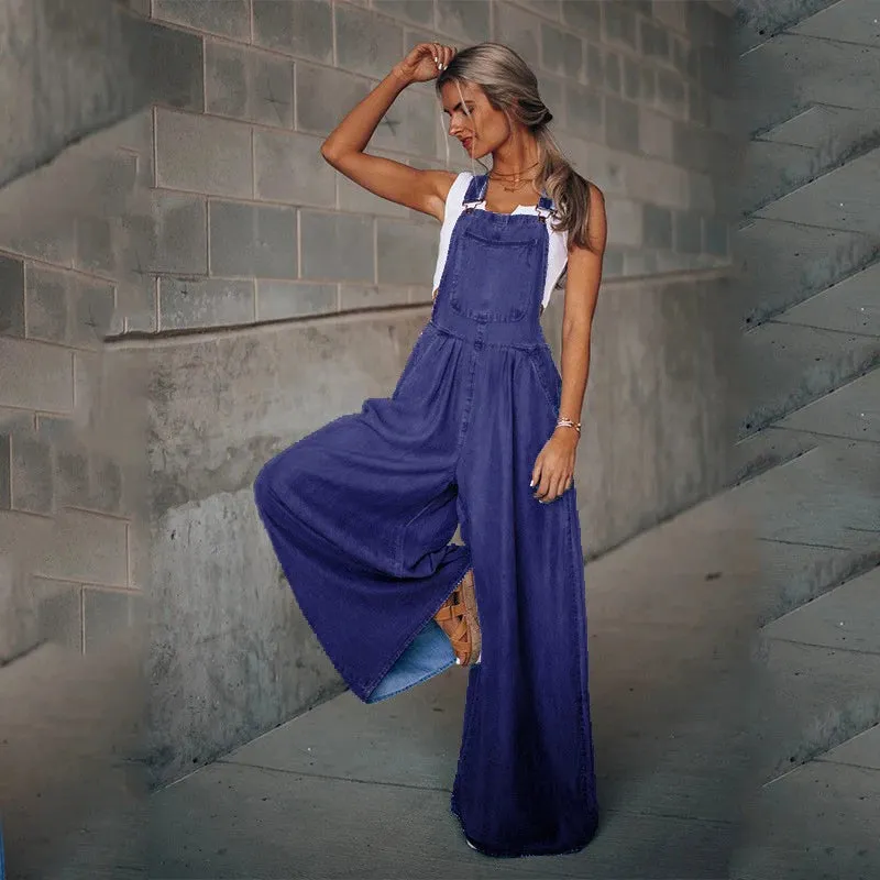 Boho Oversize Denim Overalls