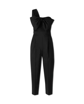 Bow-Detailed One Shoulder Jumpsuit