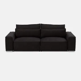 Broadgate Textured Velvet 3 Seater - Iron Mountain