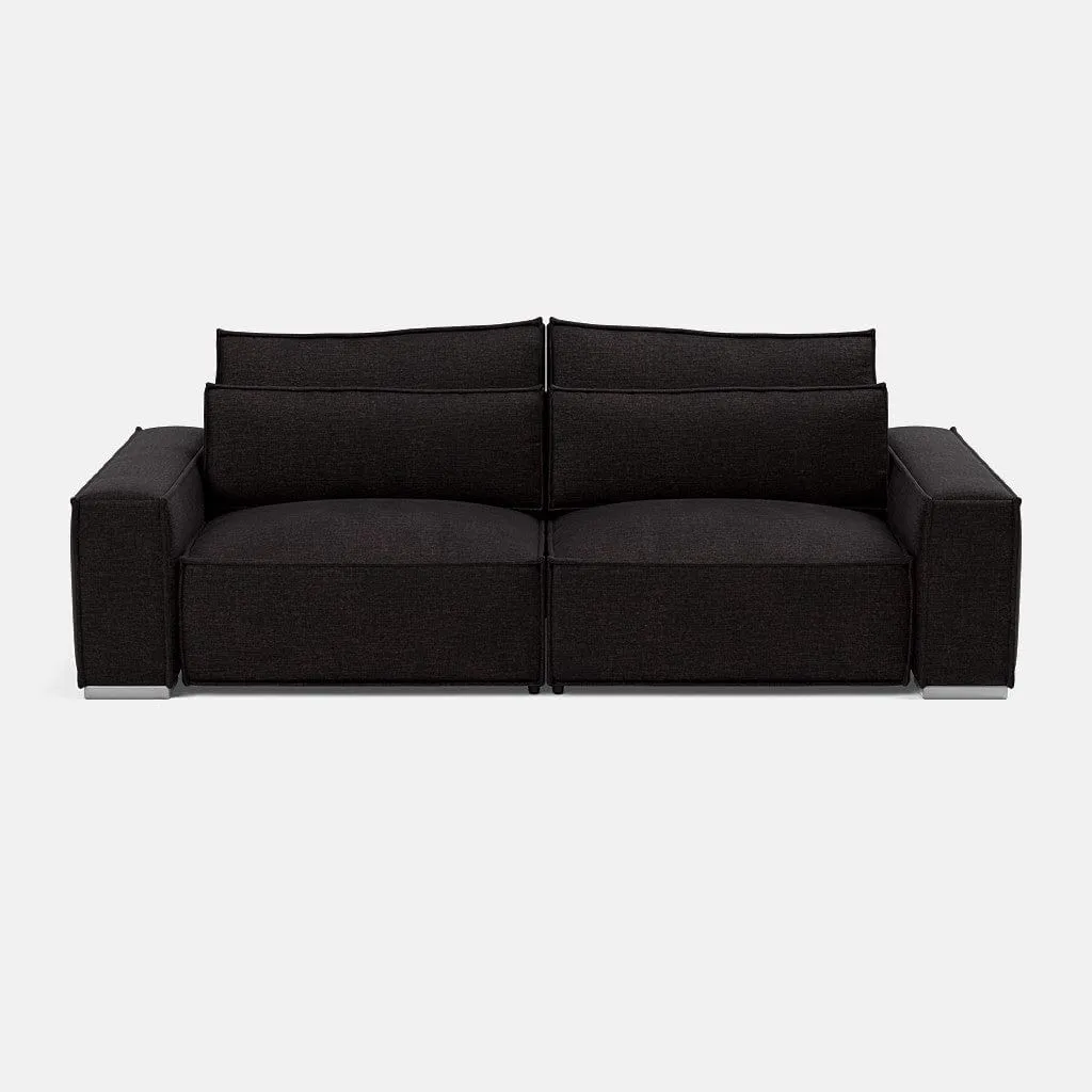 Broadgate Textured Velvet 3 Seater - Iron Mountain