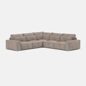 Broadgate Textured Velvet Double Corner - Tender Taupe
