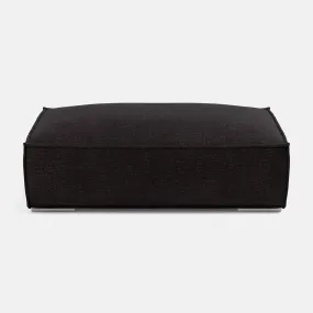 Broadgate Textured Velvet Footstool - Iron Mountain