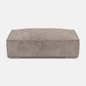 Broadgate Textured Velvet Footstool - Tender Taupe