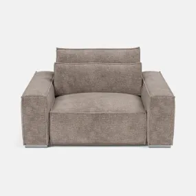 Broadgate Textured Velvet Love Seat - Tender Taupe