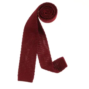 Burgundy Knit Tie
