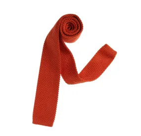 Burnt Orange Knit Tie
