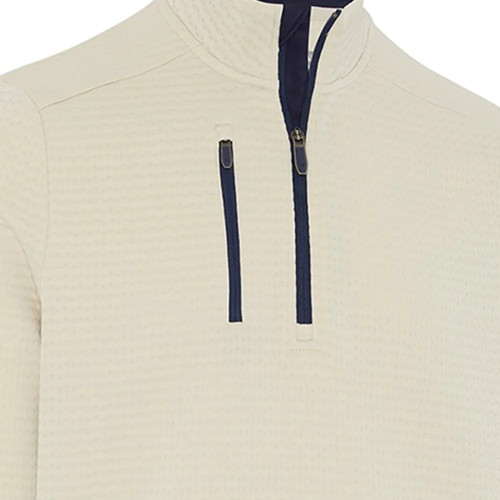 Callaway Midweight Textured 1/4 Zip Pullover - Oatmeal