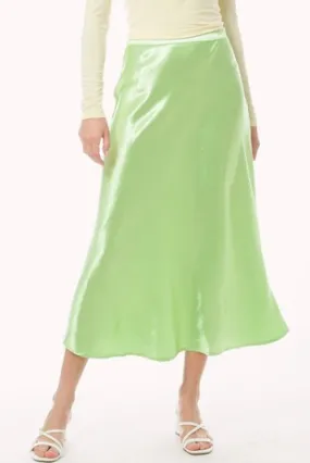 CASSIE SATIN MIDI SLIP SKIRT