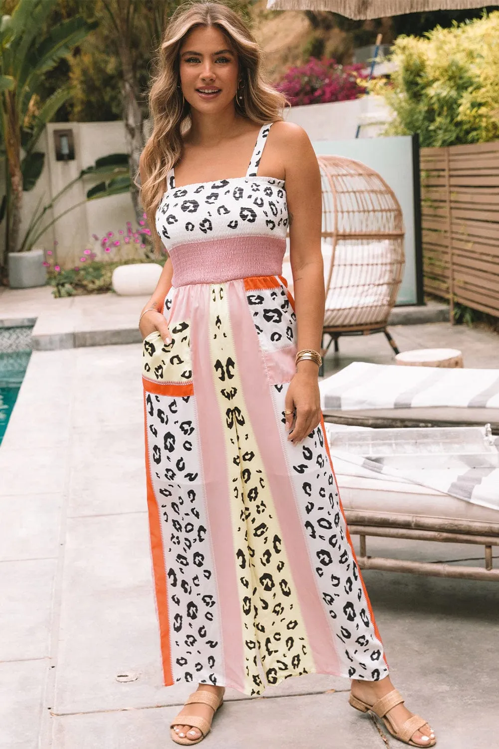 Casual Leopard Print Jumpsuit