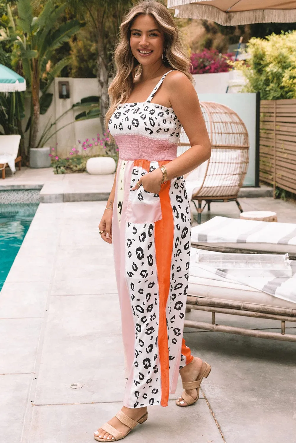 Casual Leopard Print Jumpsuit