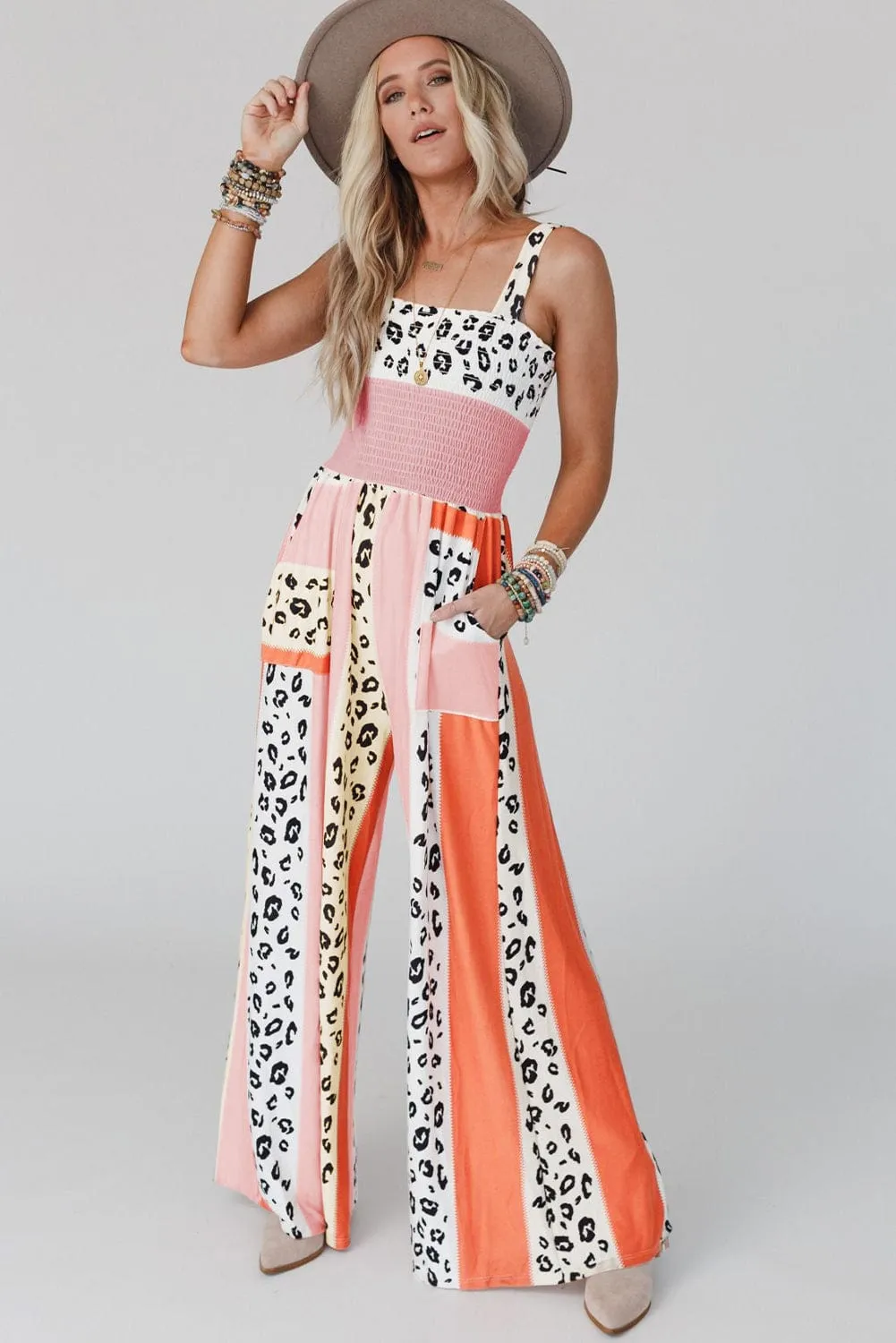 Casual Leopard Print Jumpsuit