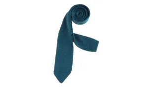 Cerulean Blue Knit Tie (Pointed End)