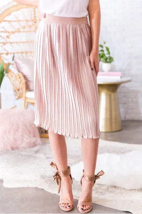 Champagne and Twirls Midi Skirt