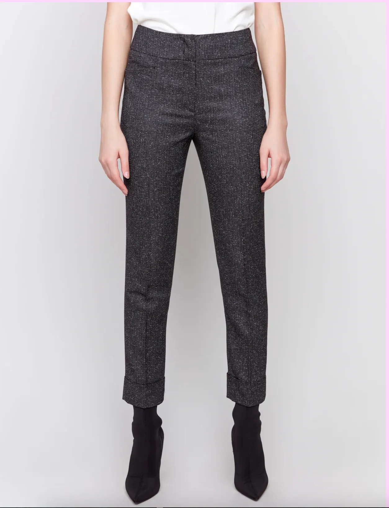 Charlie B Speckled Cuff Slim Leg Pant