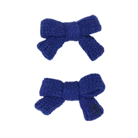Chunky Knit Mini Bow Clip Set