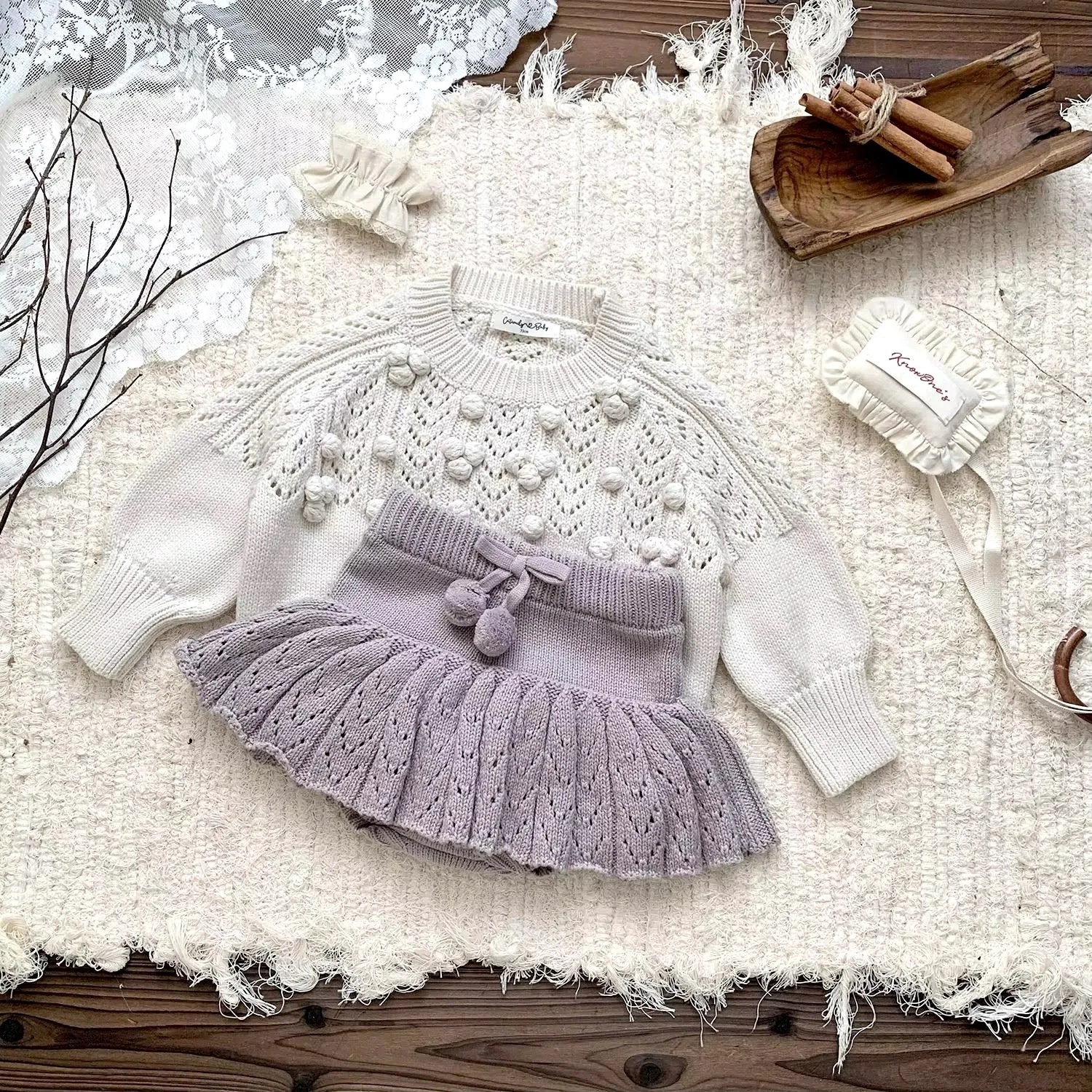 Chunky Knit Skirt - Lavender