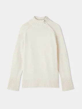 Chunky knitted jumper with a zip