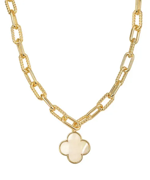 Chunky Pearl Clover Necklace