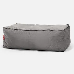 CloudSac 100 Memory Foam Footstool - Velvet Silver