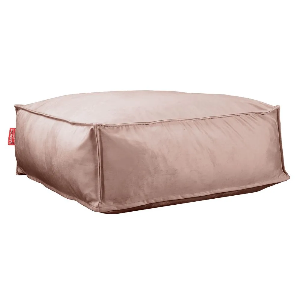 CloudSac 250 Memory Foam Ottoman Pouf - Velvet Rose Pink