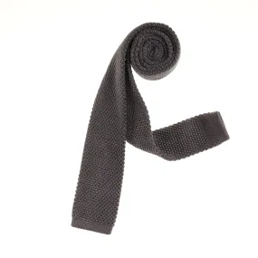Coin Grey Knit Tie
