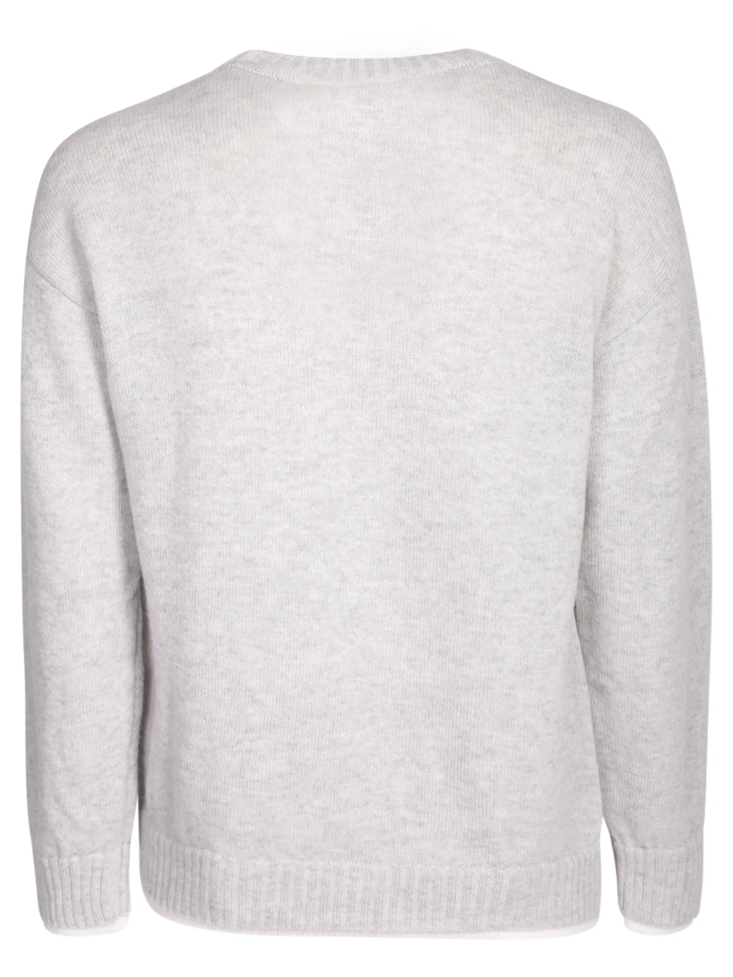 Contrasting edges grey pullover