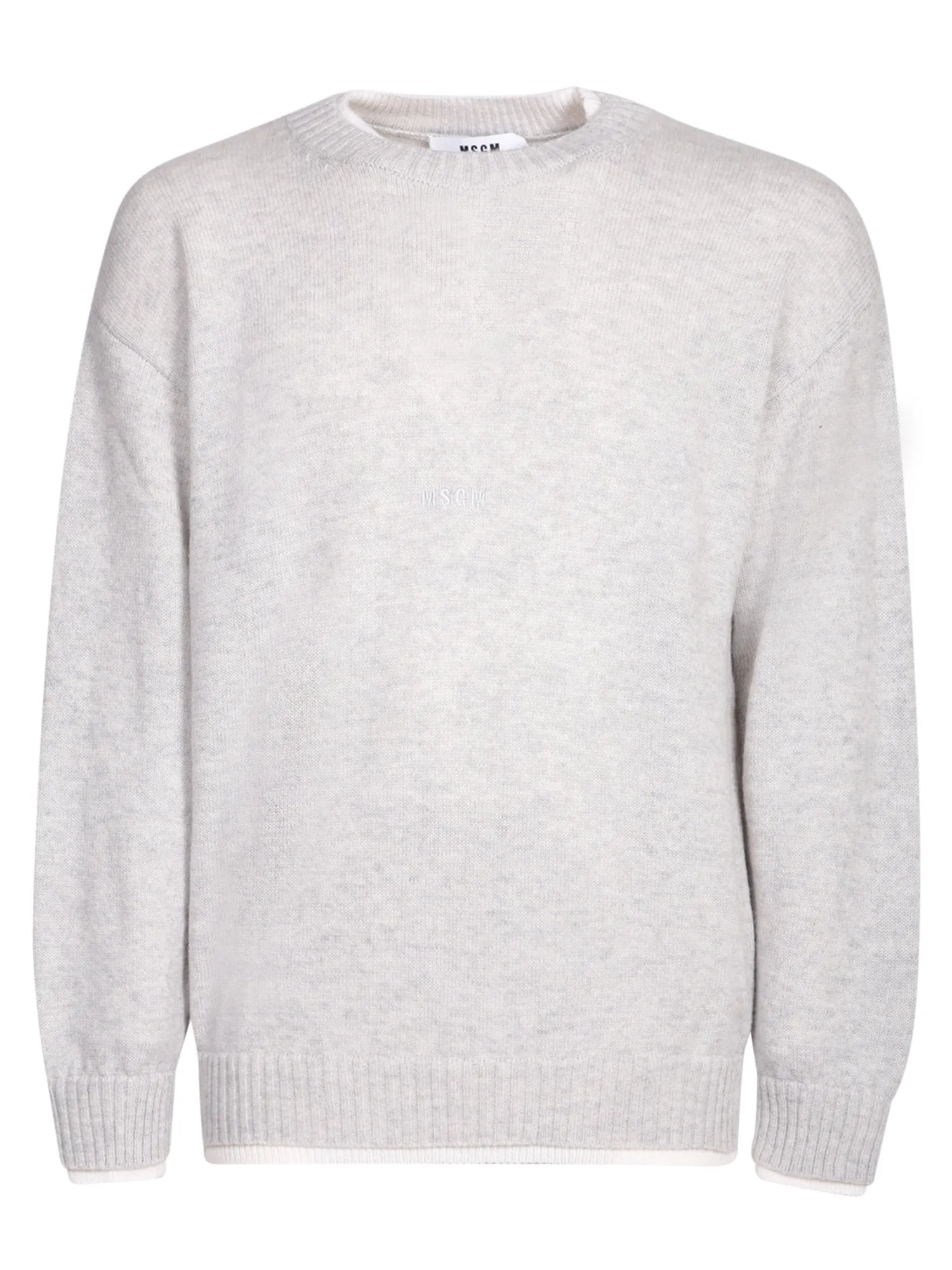 Contrasting edges grey pullover
