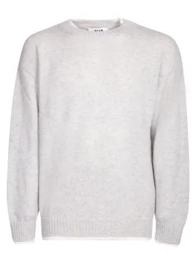 Contrasting edges grey pullover