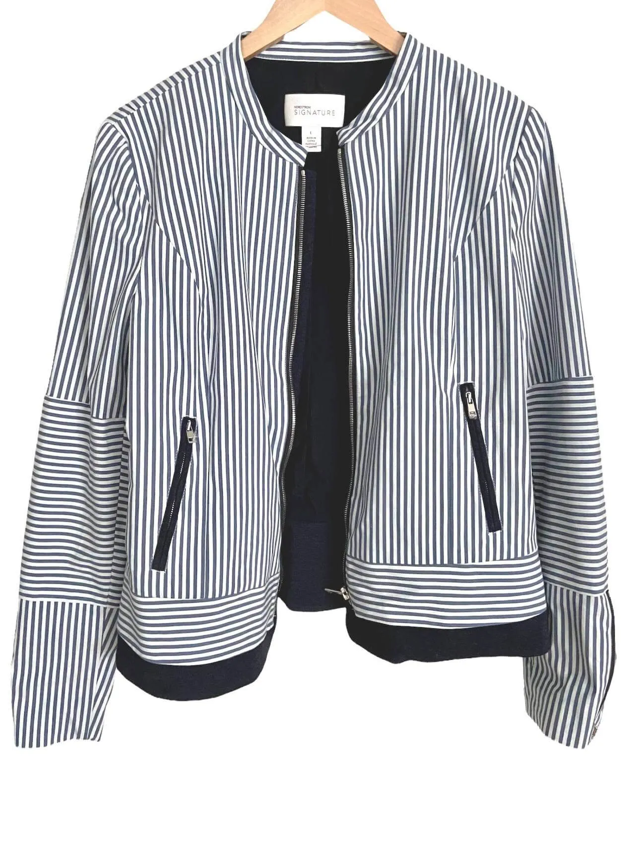 Cool Summer Blue White Stripe Jacket