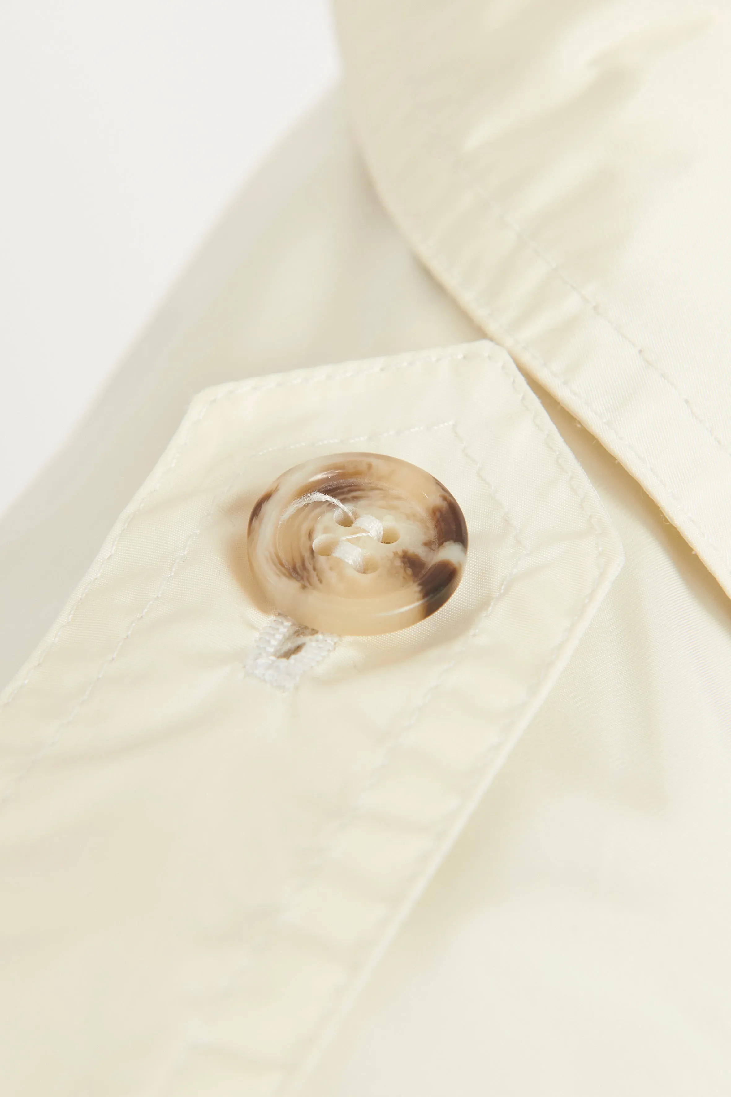 Cream Nylon Preowned Trench Coat