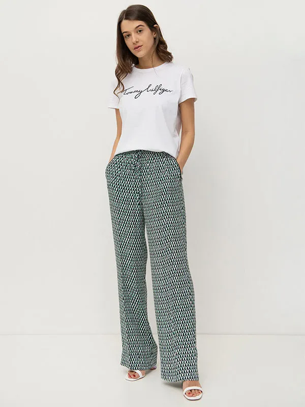 Crepe Wide Leg Geo P