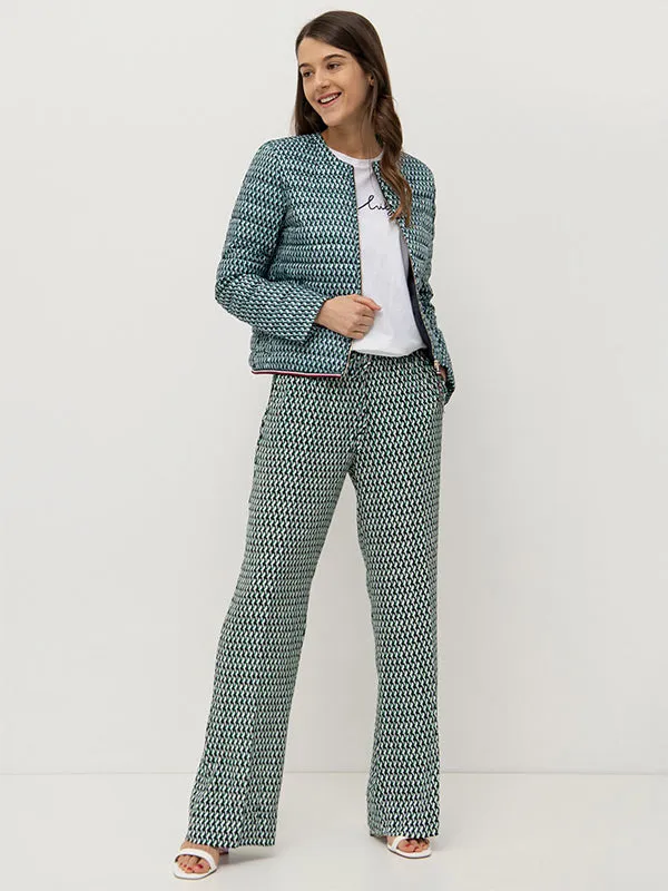 Crepe Wide Leg Geo P