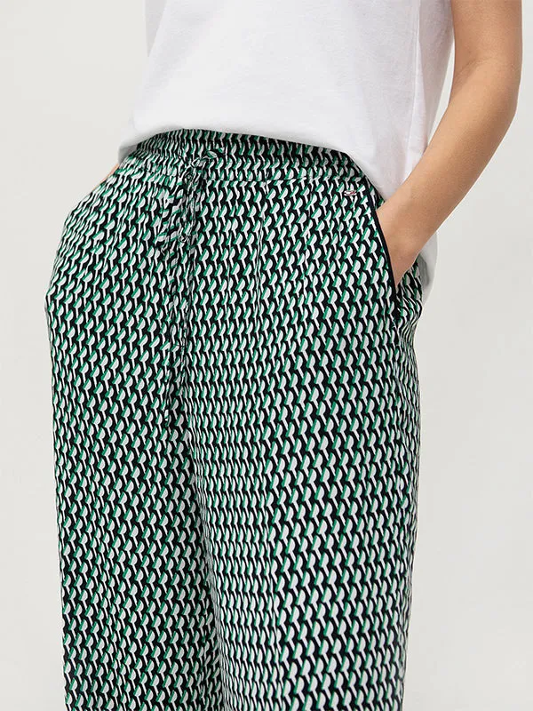 Crepe Wide Leg Geo P