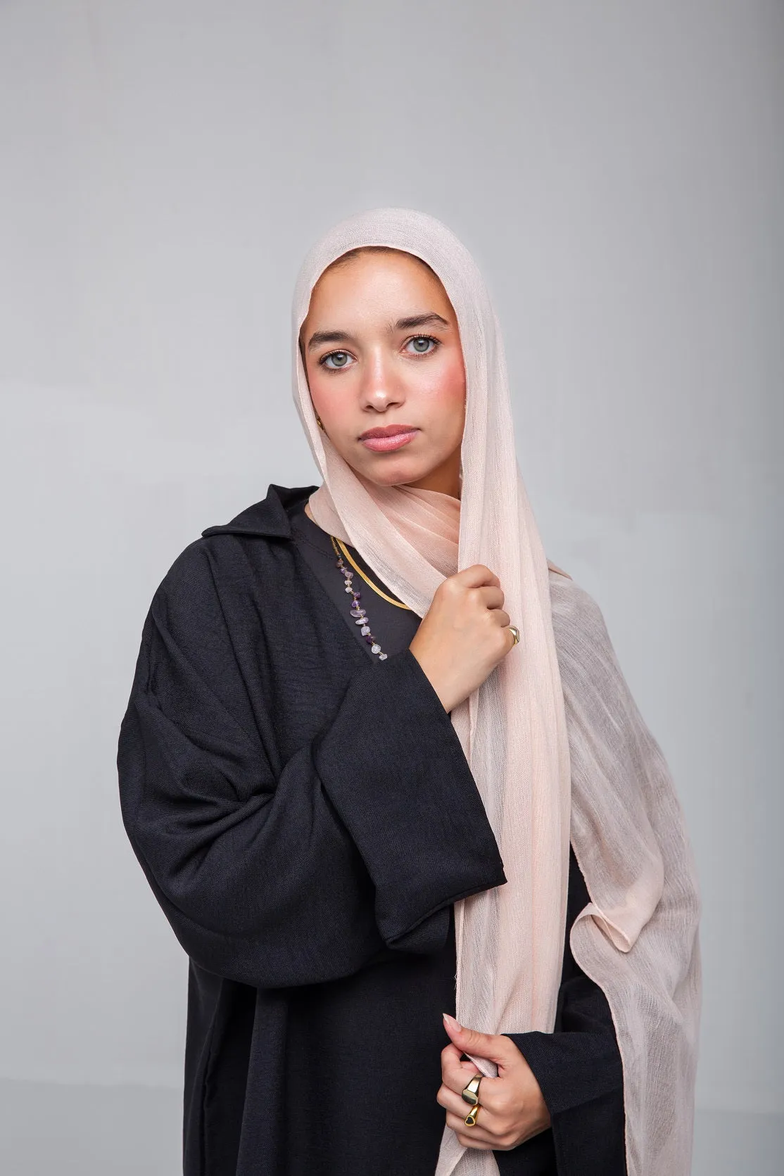 Crinkle Modal Hijab - Light Simon