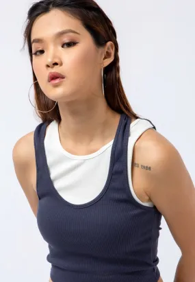 Cut Out Layer Sleeveless Top