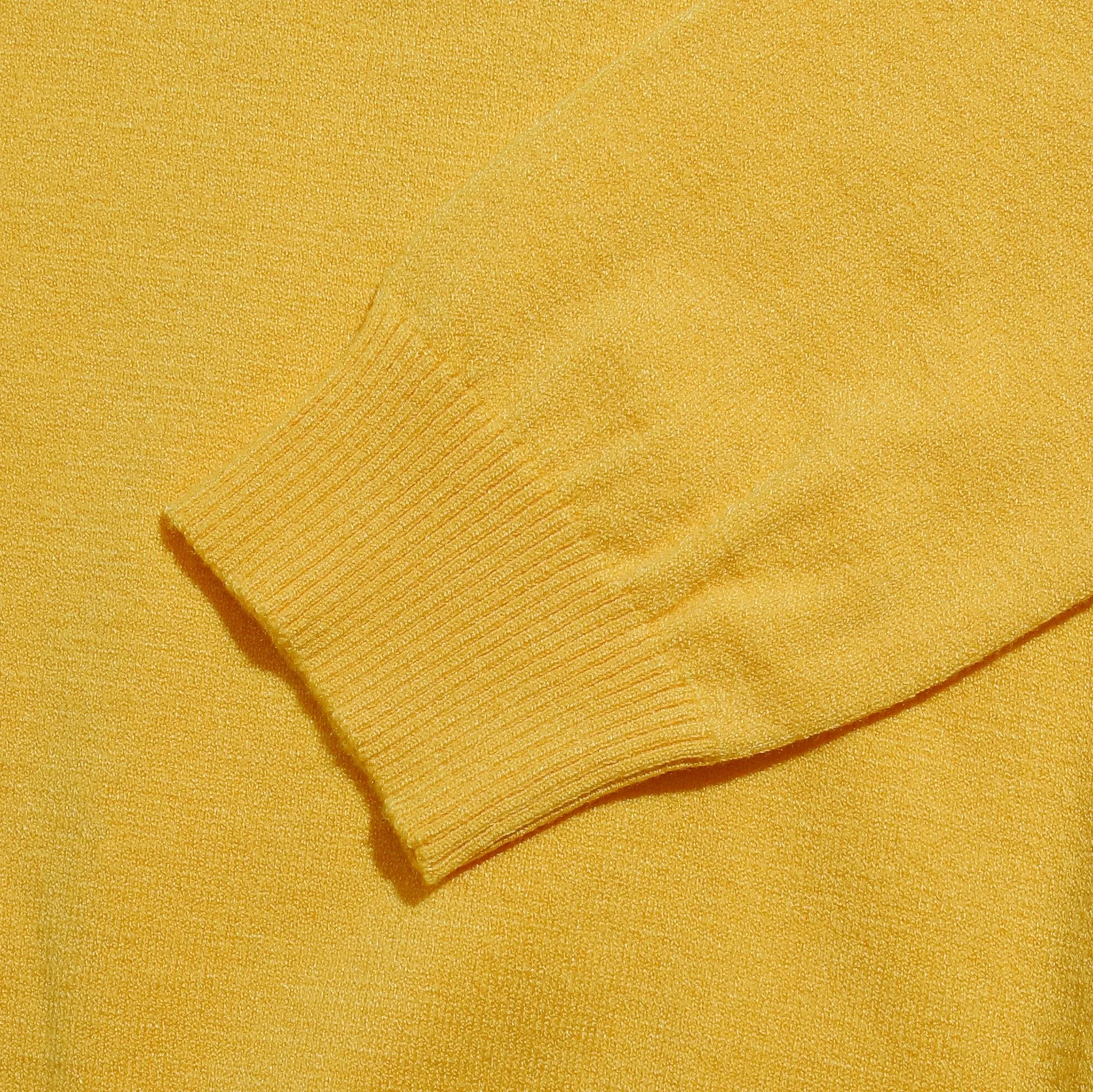 Cyber Yellow V-Neck Knit Pullover