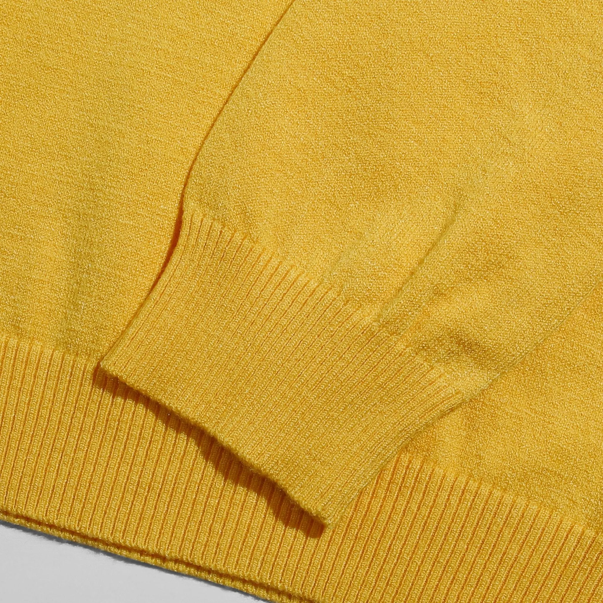 Cyber Yellow V-Neck Knit Pullover