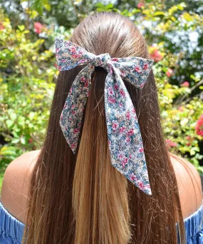 Dark Blue, Pink and Beige Floral Women's Tie