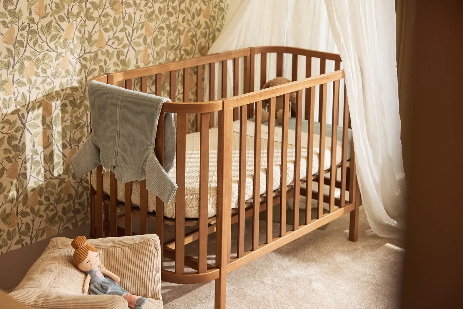 Deken Ledikant 100x150cm Check Knit - Oatmeal