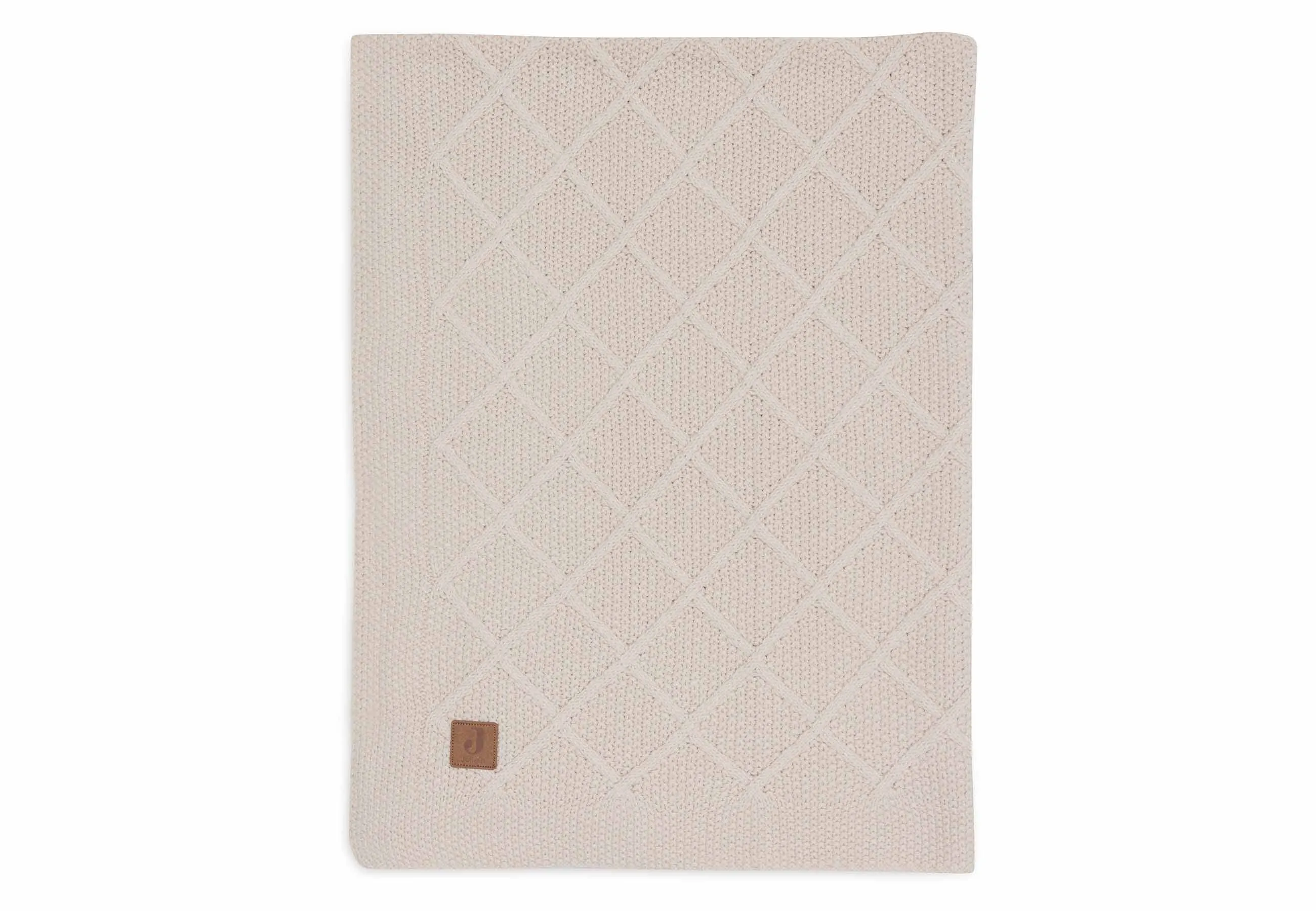 Deken Ledikant 100x150cm Check Knit - Oatmeal