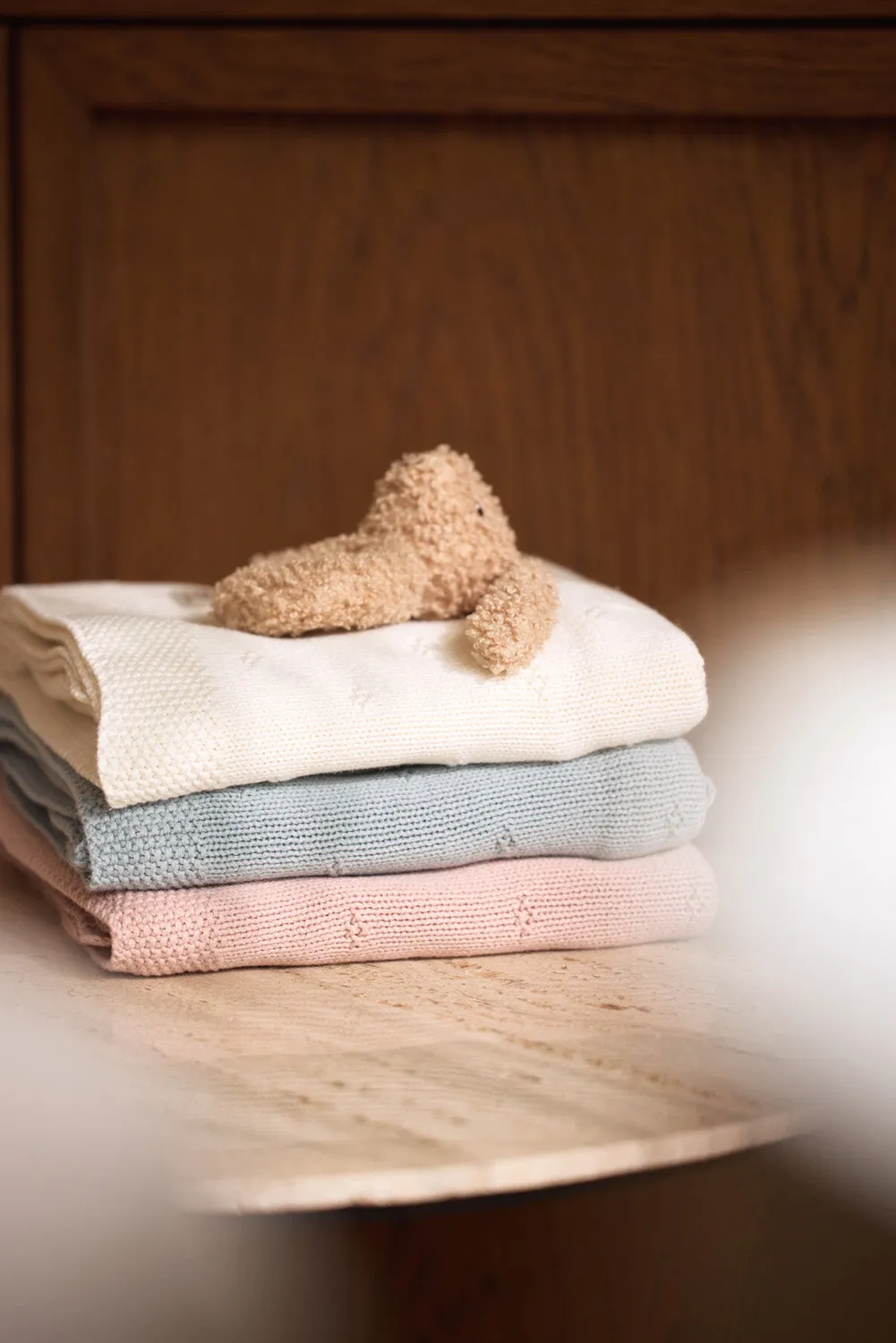 Deken Wieg 75x100cm Cosy Knit - Wild Rose