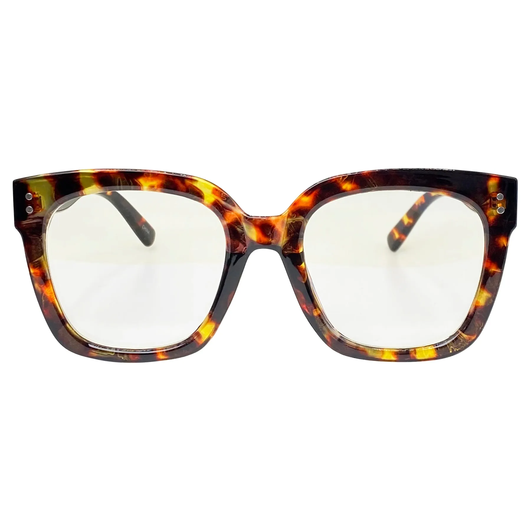 DEXTER Clear Big Chunky Glasses | Blue Light Lens