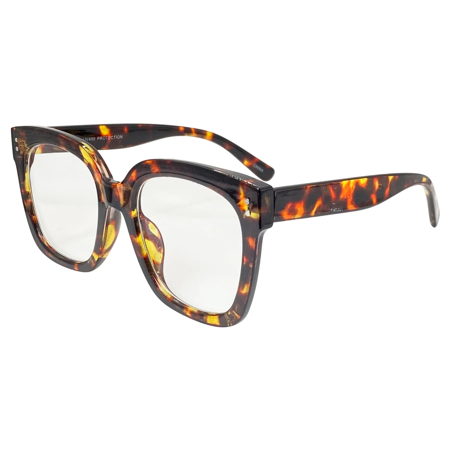 DEXTER Clear Big Chunky Glasses | Blue Light Lens
