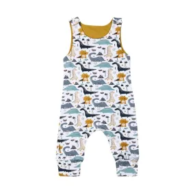 Dino Sleeveless Baby Jumpsuit
