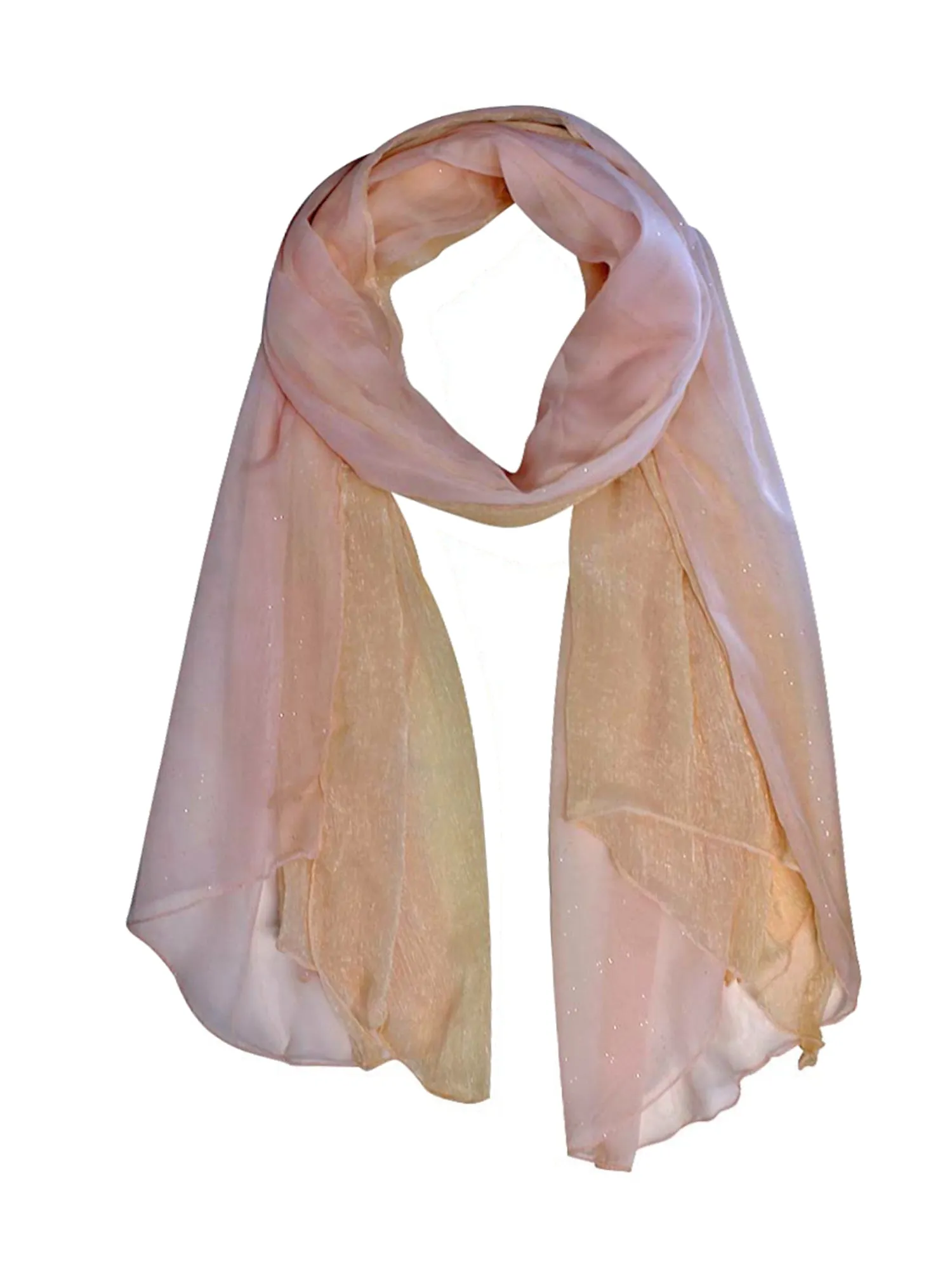 Double Layered Glitter Sheer Scarf