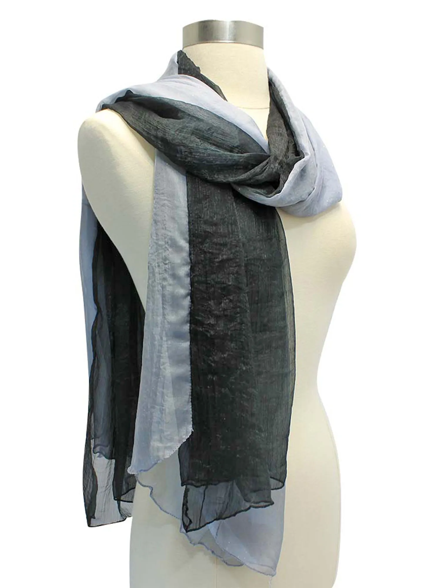 Double Layered Glitter Sheer Scarf